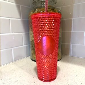Starbucks Pink Neon Studded Tumbler - RARE